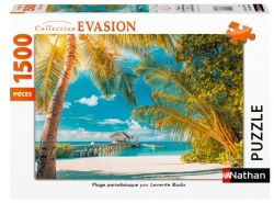 NATHAN CASSE-TÊTE 1500 PIÈCES - PLAGE PARADISIAQUE #76-00940